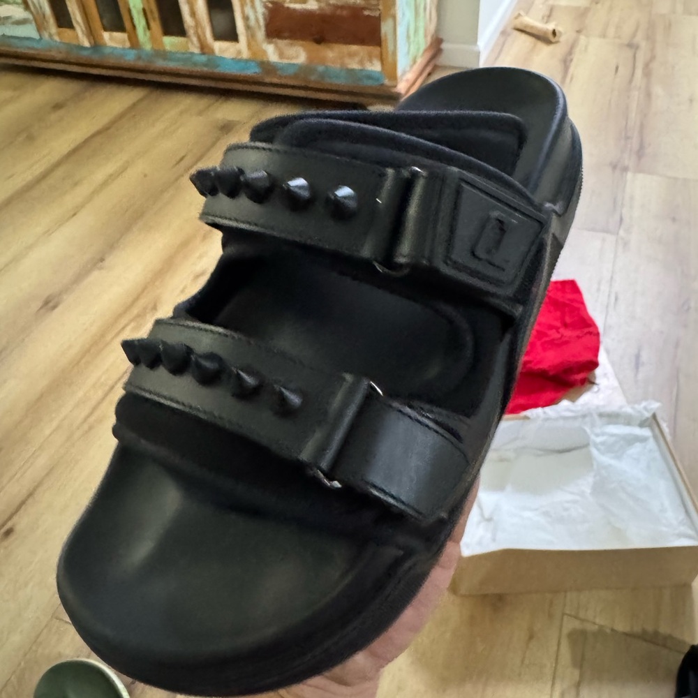 Christian Louboutin Black Spiked Sandals